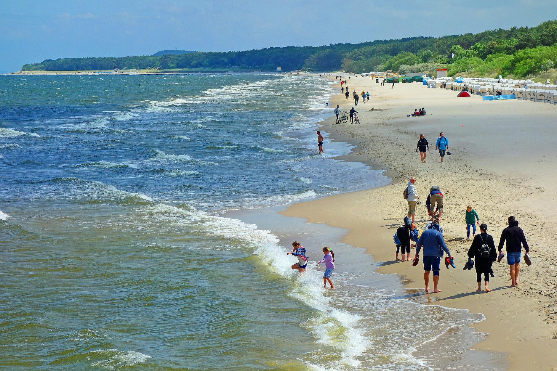 Das Ostseebad Zinnowitz auf Usedom (Landkreis Vorpommern-Greifswald). Auch wegen Corona verzeichnet die Ostsee-Region plötzlich Zuzüge aus Berlin und Brandenburg. Dies war vorher nicht der Fall.