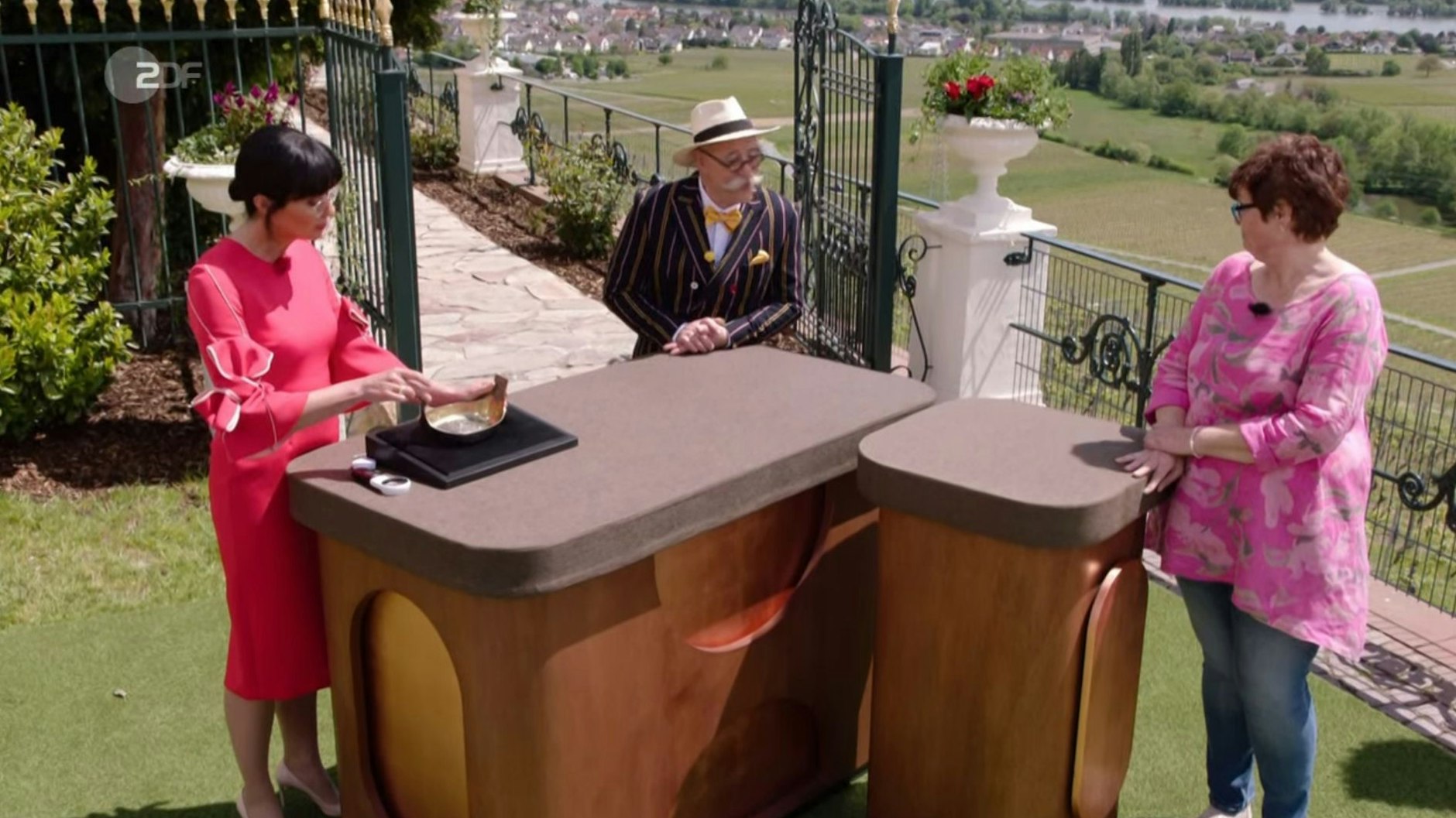 Als „Bares für Rares“-Expertin Dr. Heide Rezepa-Zabel den Preis nennt, sind Horst Lichter und Kandidatin Sabine fassungslos. 