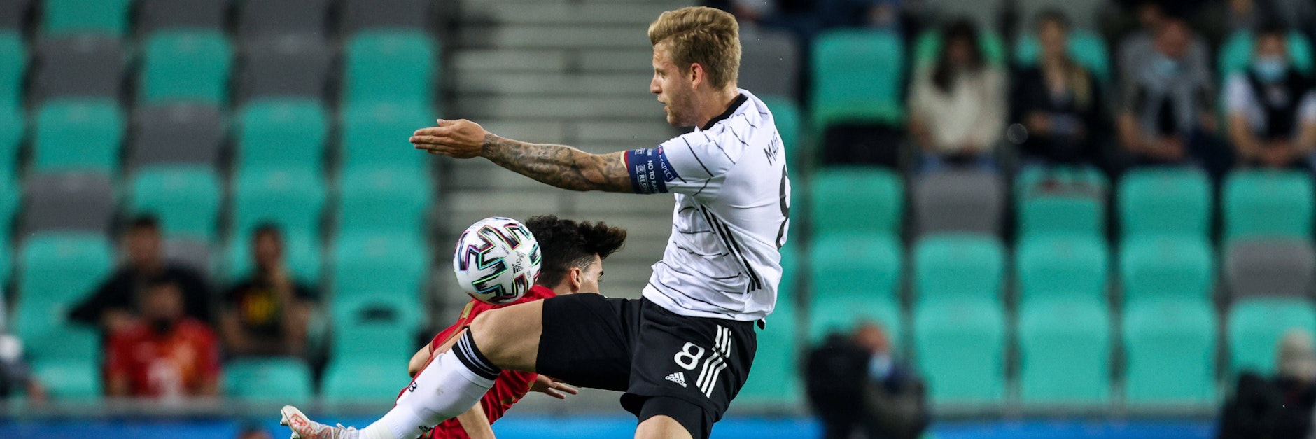 Herthas Arne Maier will Donnerstag beim Olympia-Auftaktspiel gegen Brasilien im MIitelfeld abräumen.