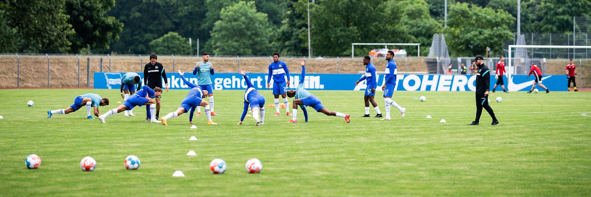 Herthas Trainingsgruppe mit den Stammspielern ist diesen Sommer nicht groß.