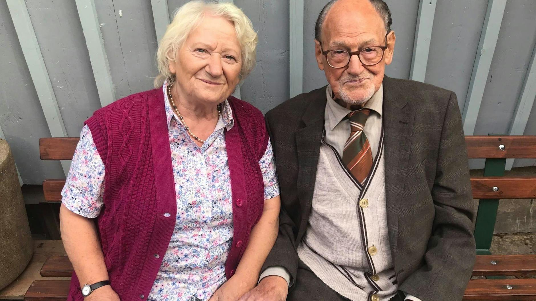 Herbert Köfer mit Carmen-Maja Antoni beim Dreh des TV-Films „Krauses Zukunft“ im September 2020: Im kommenden Winter sollte die Fortsetzung der Reihe mit beiden Stars gedreht werden.