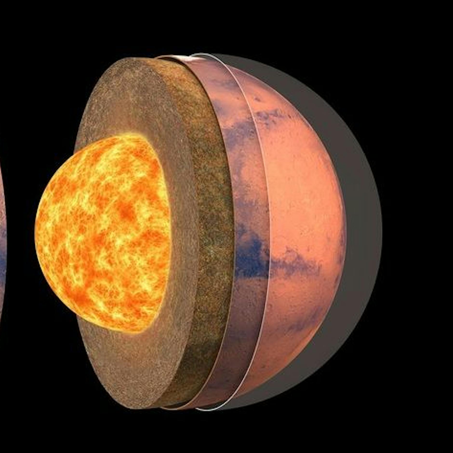 Großer Kern, dünne Kruste: Forscher schauen erstmals tief in den Mars hinein