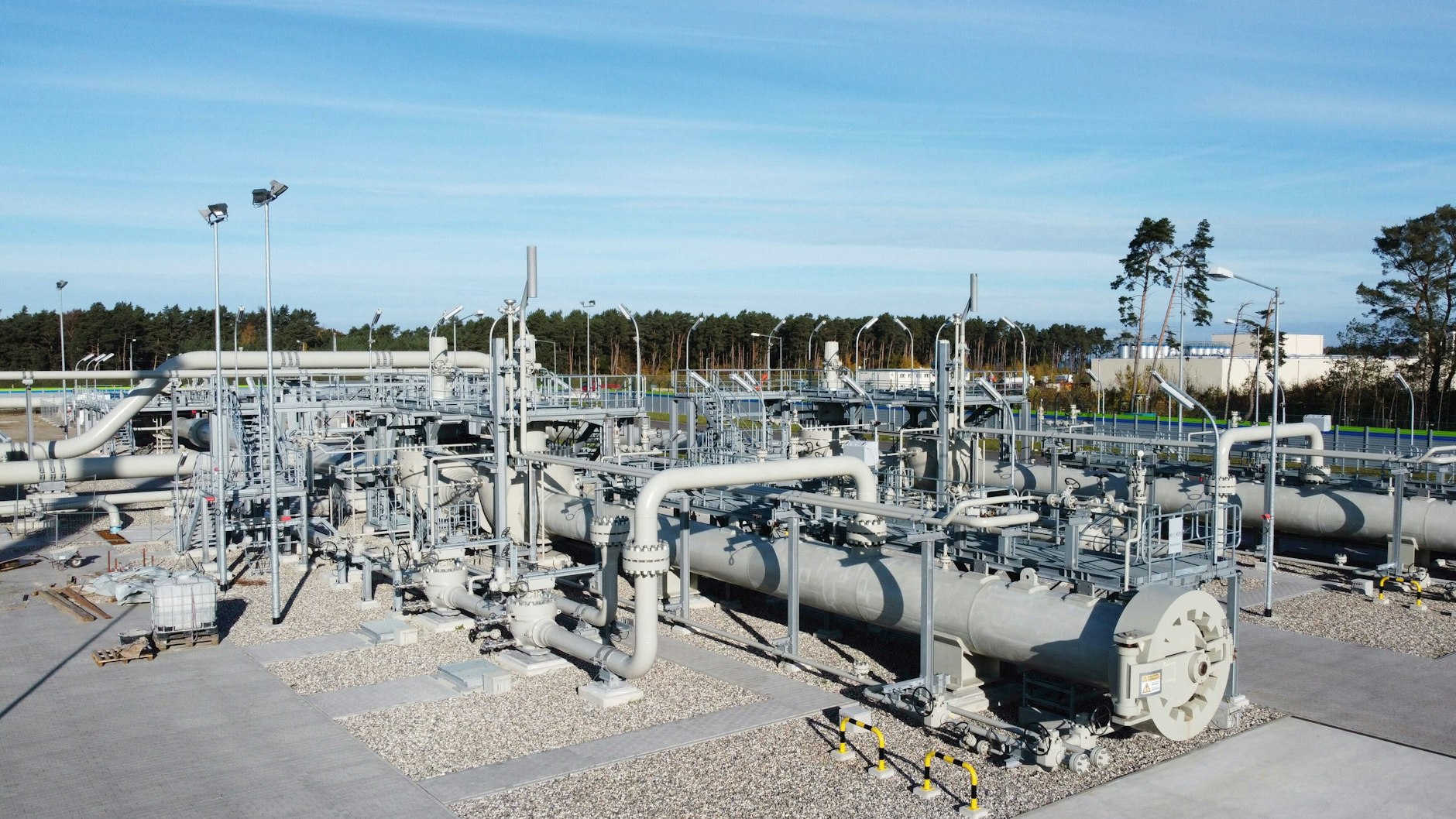 Die „Anlandestation“ der russisch-deutschen Ostsee-Gaspipeline Nord Stream 2 in Lubmin (Mecklenburg-Vorpommern)