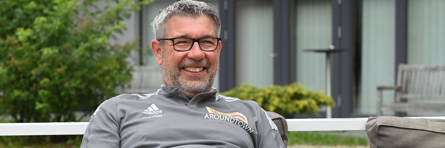 Blendender Laune: Union-Trainer Urs Fischer nach dem beendeten Trainingslager.