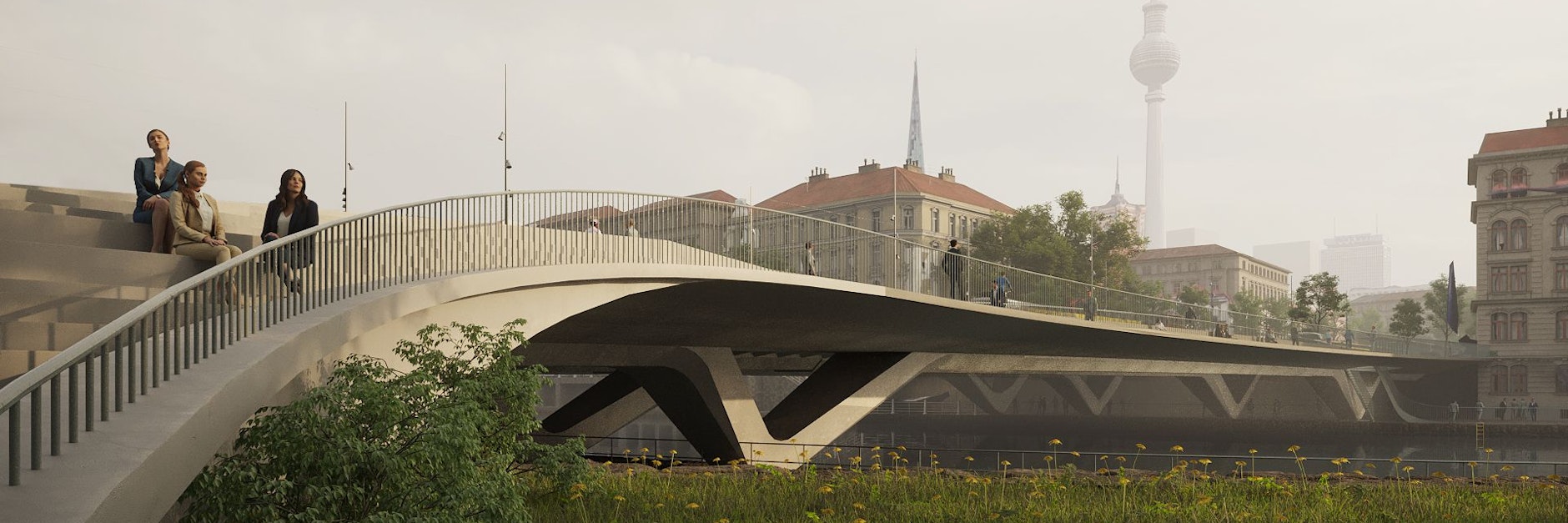 Die Spreeufer sollen von der neuen Brücke aus bequemer erreichbar sein.