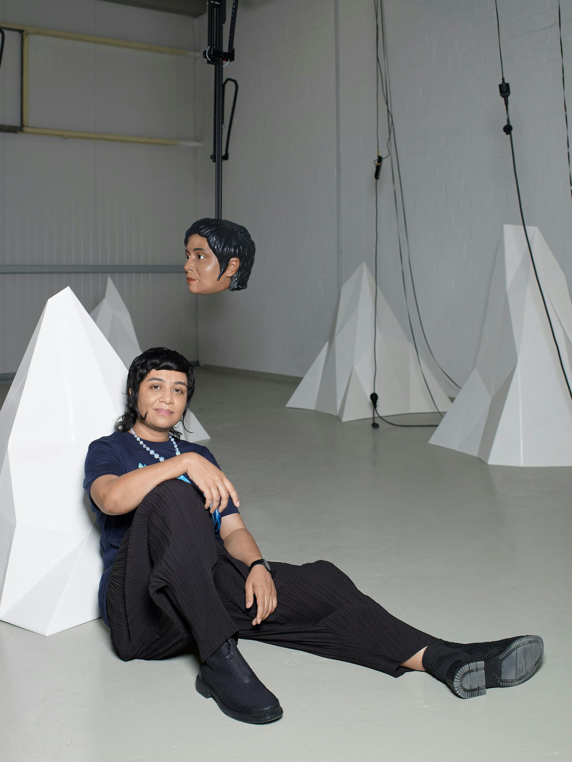 Monira Al Qadiri and Suspended Delirium, which includes a speaking replica of her head.