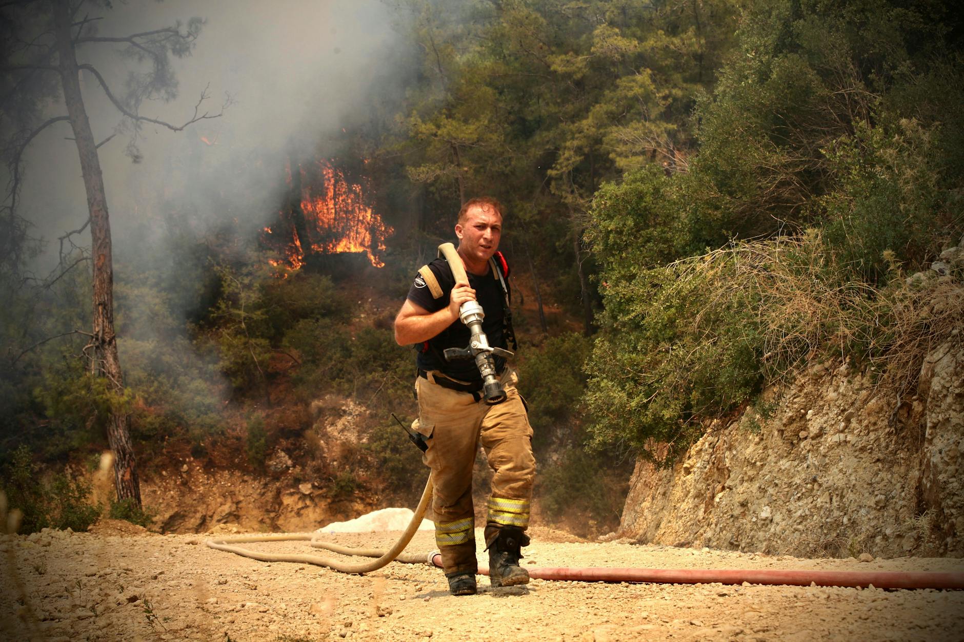 Heftige Waldbrände wüten weiter in der Türkei.
