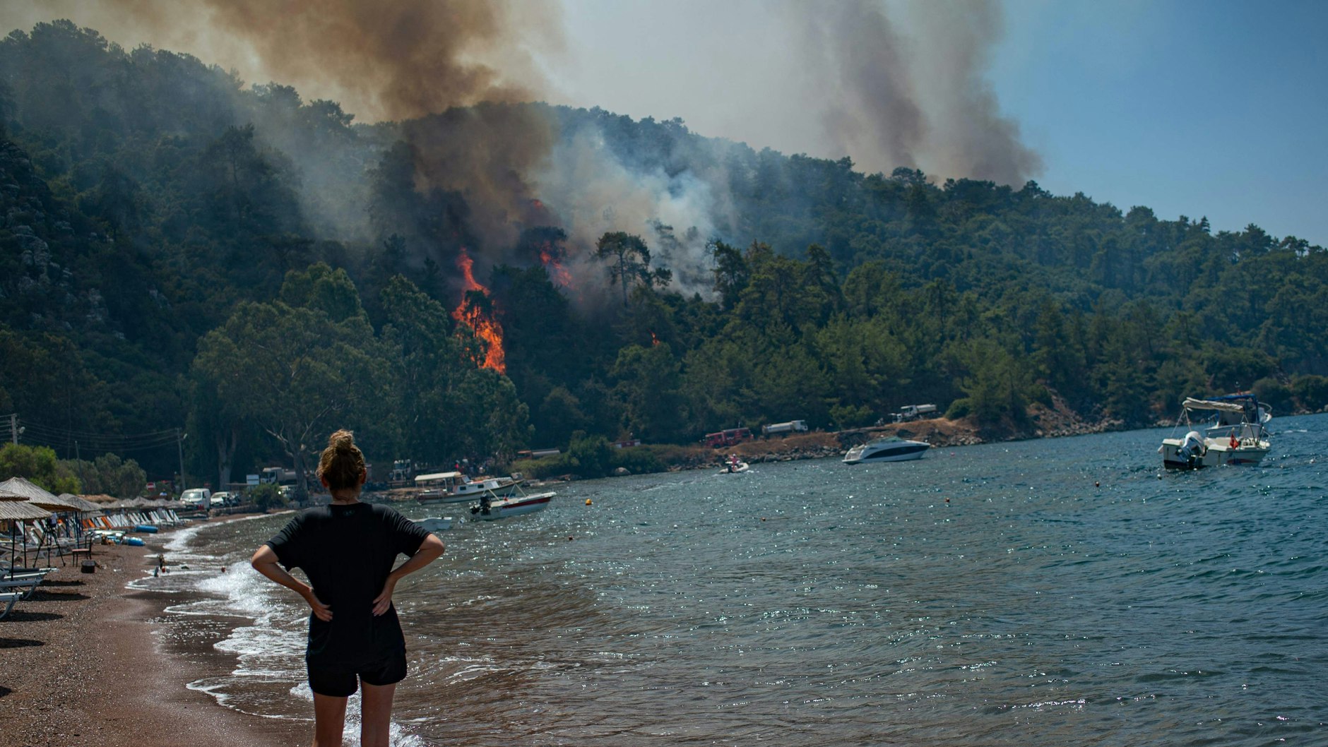 In der Türkei sind in den vergangenen acht Tagen&nbsp;156 Brände ausgebrochen. Im Bild: Der Badeort Marmaris in Mugla, aufgenommen am 3. August 2021.