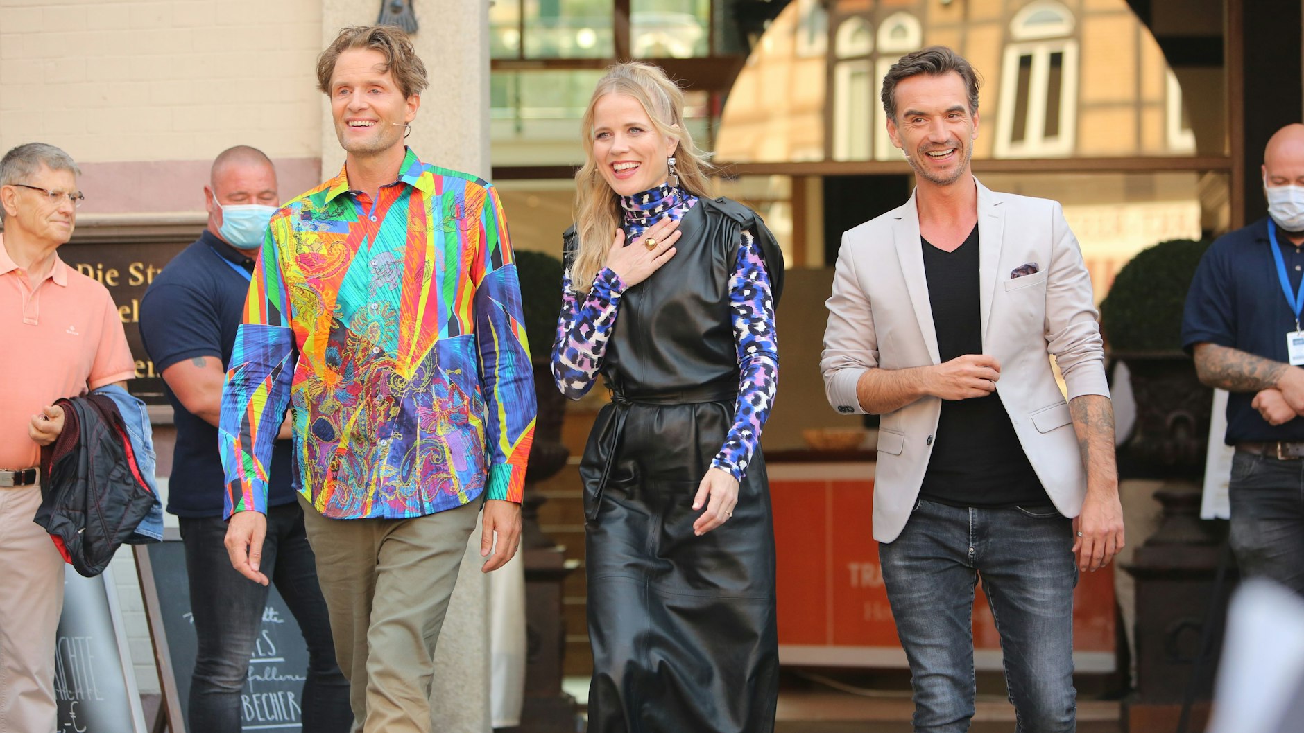 Toby Gad, Musikproduzent, Ilse DeLange und Schlagerstar Florian Silbereisen, die neuen Jurymitglieder der RTL-Castingshow „Deutschland sucht den Superstar“ („DSDS“)