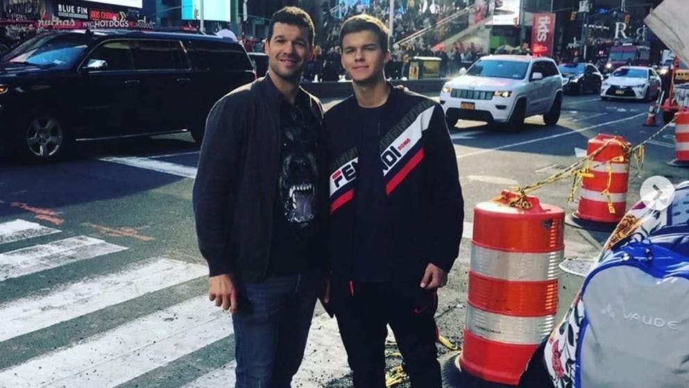 Emilio Ballack mit seinem Vater Michael.