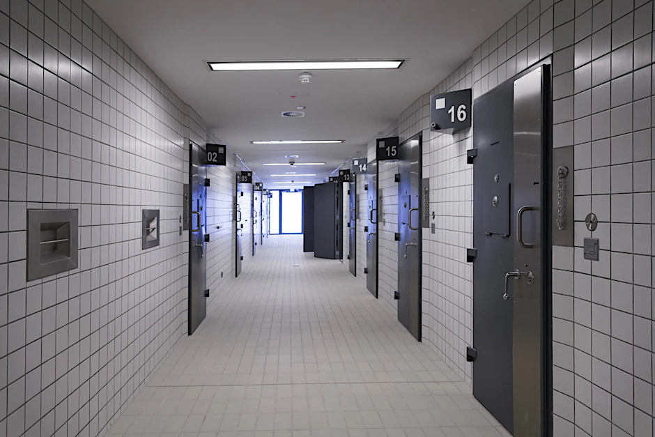 Holding cells at a Brandenburg police station because we have to have a picture with every article.