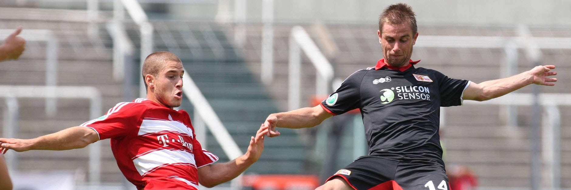 Unions heutiger Co-Trainer Sebastian Bönig (r.) kennt das Grünwalder noch als Spieler, sein Boss Urs Fischer noch gar nicht.&nbsp;