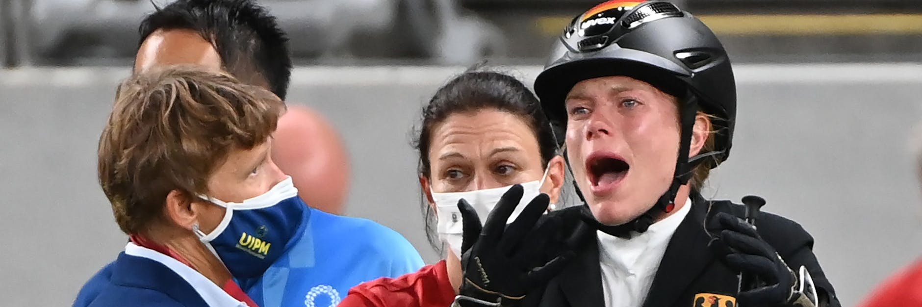 Berlins Annika Schleu verzweifelte beim Fünfkampf bei den Olympischen Spielen in Tokio, nachdem ihr Pferd mehrfach verweigerte. 