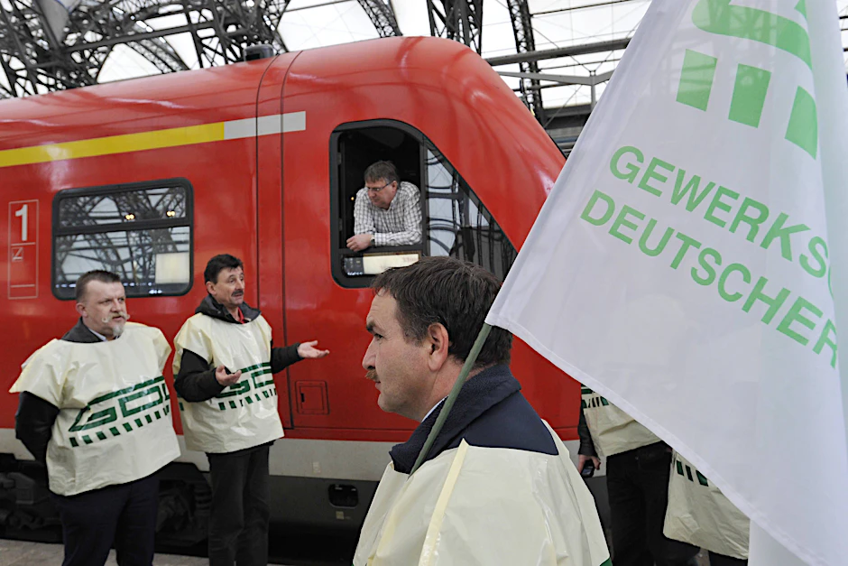 Demnächst wieder zu sehen: Streikposten der GDL, hier im Dresdner Hauptbahnhof