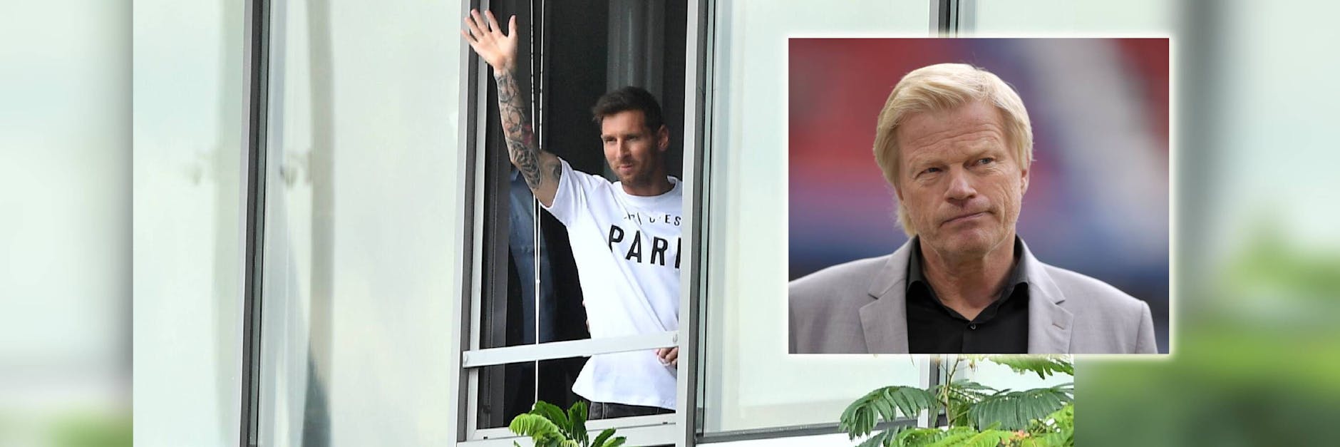 Lionel Messi grüßt im Paris-Shirt die PSG-Fans. Bayern-Boss Oliver Kahn will sich durch den Kader der Franzosen nicht einschüchtern lassen.
