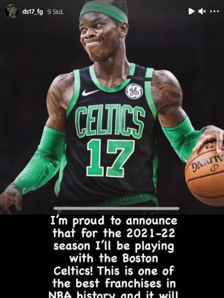 Dennis Schröder über seinen Wechsel zu den Boston Celtics auf Instagram.