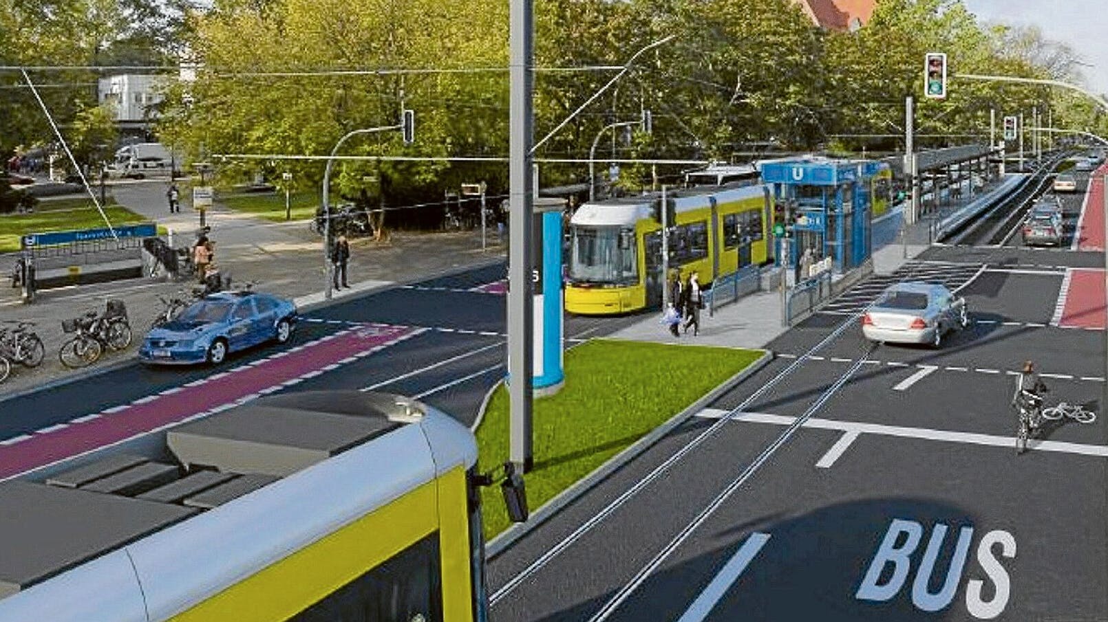 Endstation U-Bahnhof Turmstraße: So soll die Endhaltestelle am Kleinen Tiergarten aussehen.