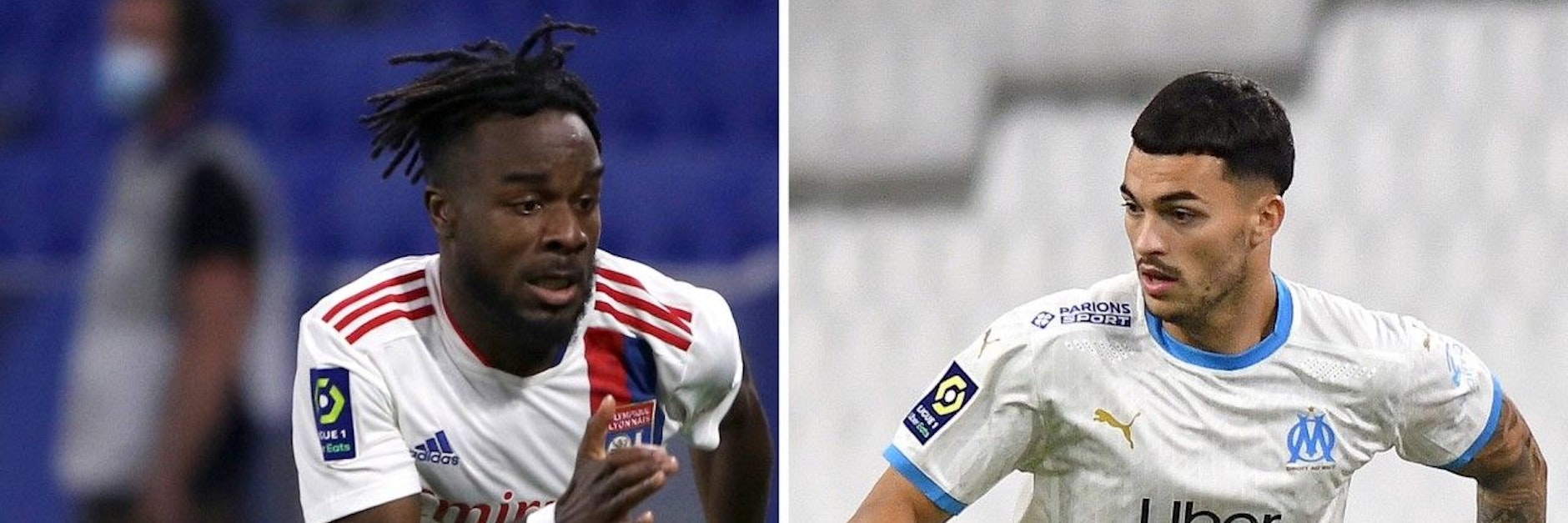 Lyons Maxwel Cornet (l.) oder Marseilles Nemanja Radonjic? Hertha BSC sucht weiter nach einem Spieler für die linke Außenbahn.