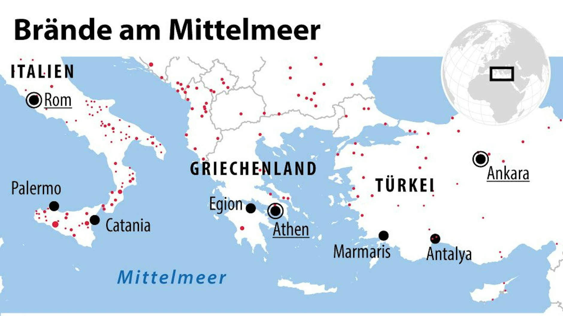 Brände am Mittelmeer&nbsp;