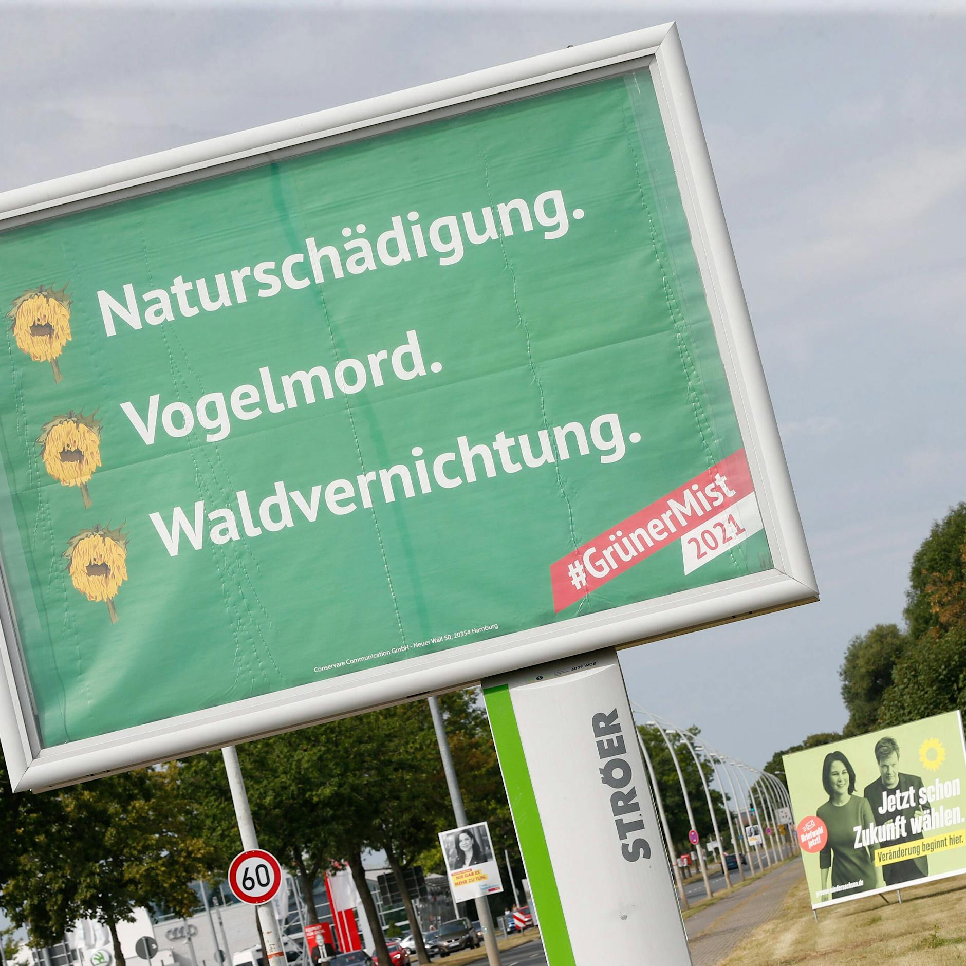 Grüne wehren sich gegen Anti-Grünen-Plakate