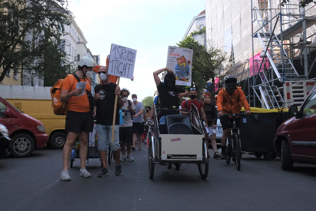 Lieferando, Wolt, und Co: Wieder Protest in Berlin