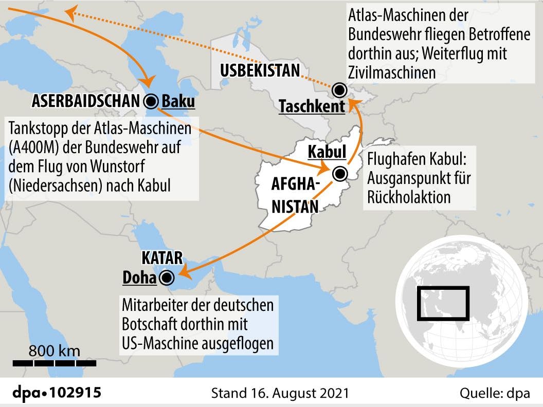 So sollte die Evakuierung aus Afghanistan mit den Atlas-Airbussen A 300 M ablaufen.