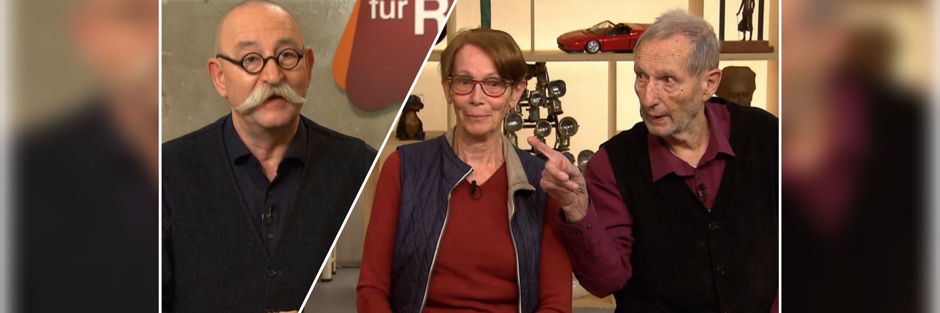 Bei&nbsp;„Bares für Rares“ erhebt der Kandidat den Zeigefinger gegen Moderator Horst Lichter und weist ihn zurecht.