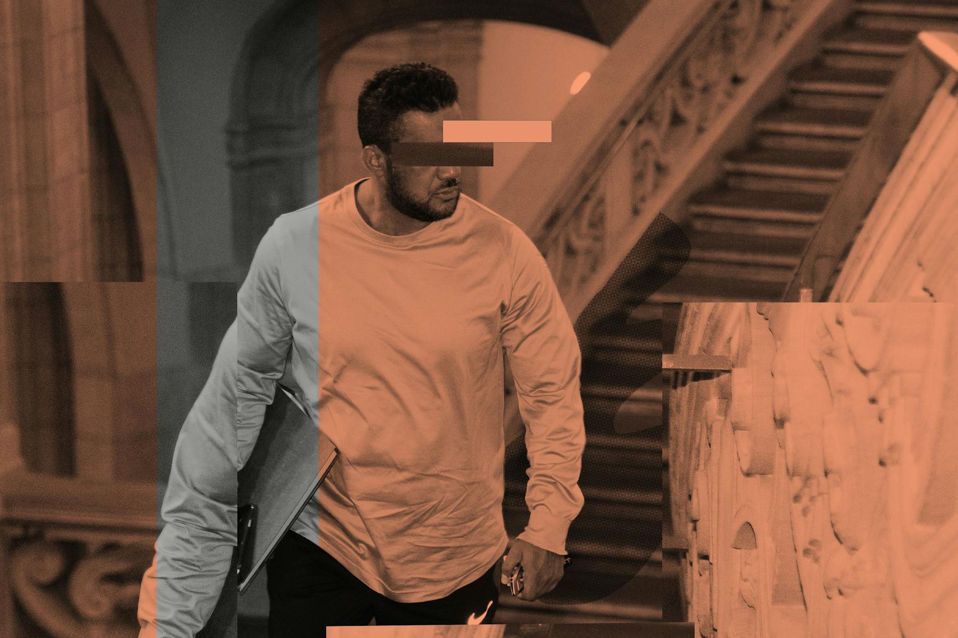 Arafat Abou-Chaker im Moabiter Gerichtsgebäude.