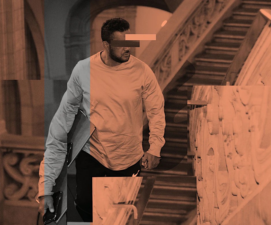 Arafat Abou-Chaker im Moabiter Gerichtsgebäude.