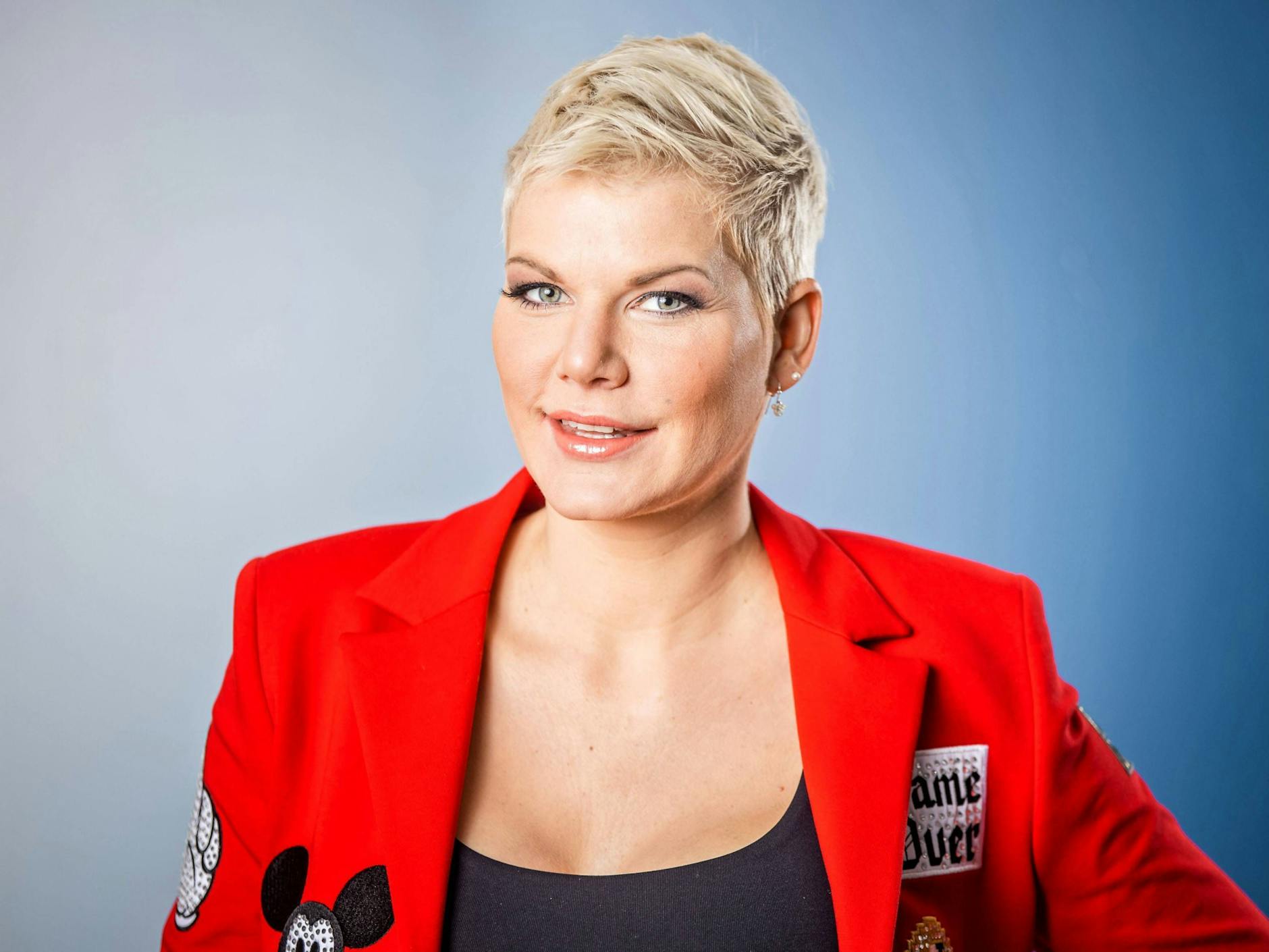 Melanie Müller vorher – noch mit Haaren. 