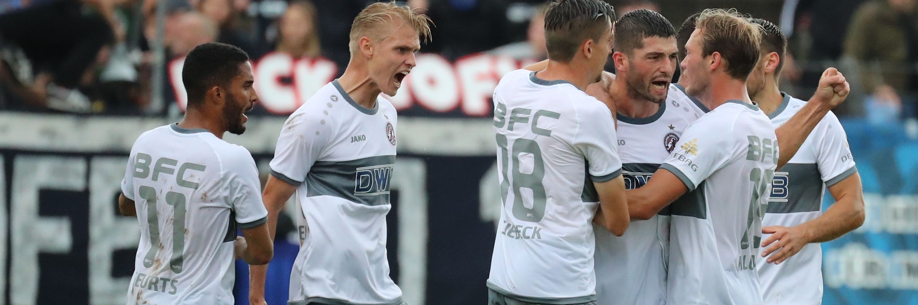 Ein Torjubel wie hier nach dem 1:1 durch Marcel Stutter war für den BFC Dynamo in Babelsberg zu wenig.