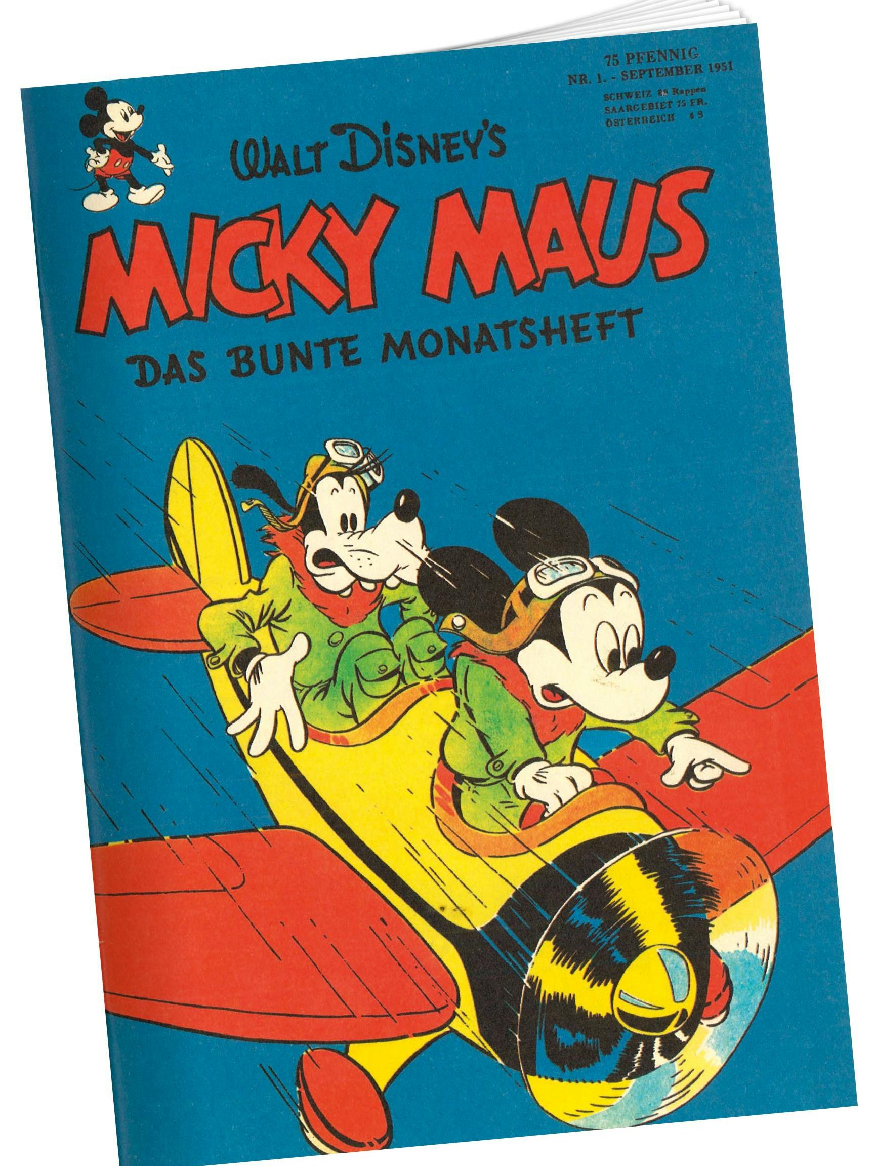 In den Anfangsjahren hatte die Micky Maus noch den Untertitel „Das bunte Monatsheft“.