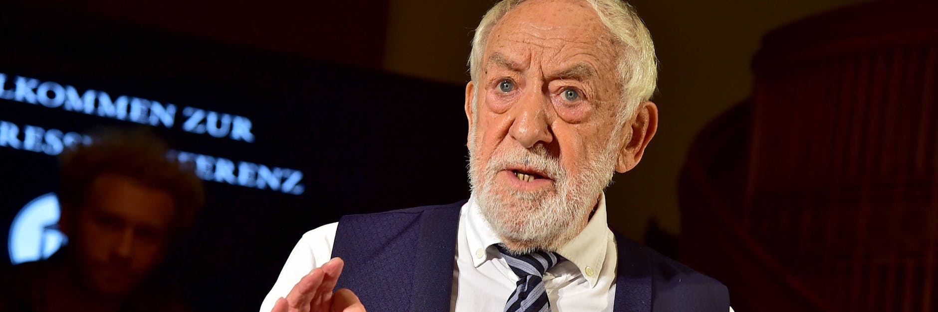 Dieter Hallervorden, Intendant des Schlosspark Theaters bei der Jahrespressekonferenz in Berlin. Gendern gehe gar nicht, findet der Komiker. 