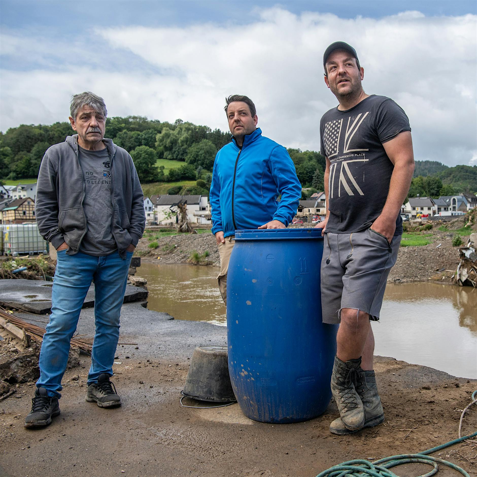 Besuch im Flutgebiet: Alles verloren, vollkommen erschöpft