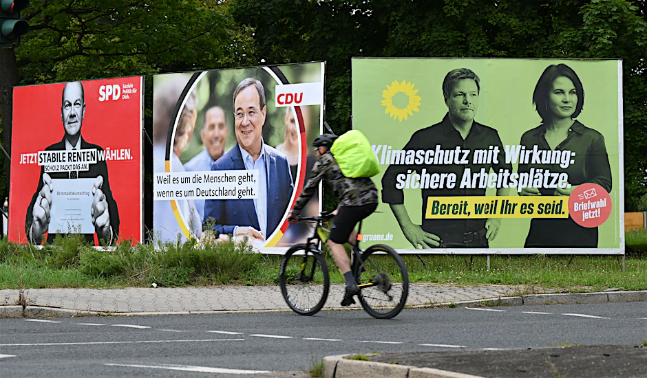 Wahlplakate zur Bundestagswahl 2021
