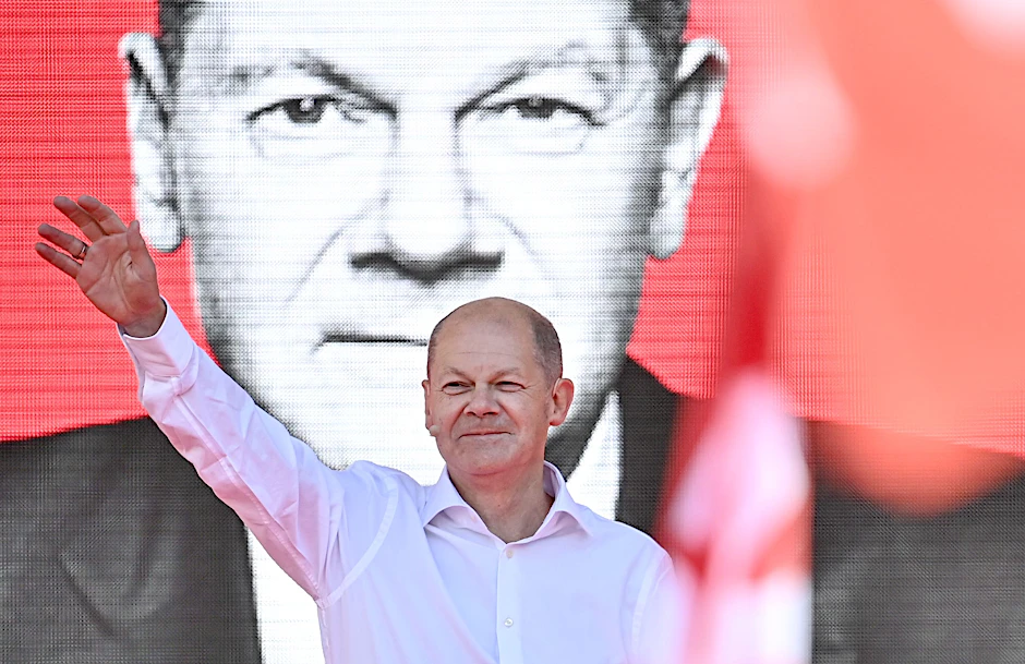 Bundesfinanzminister Olaf Scholz, Kanzlerkandidat der SPD, liegt in der aktuellen Insa-Umfrage mit seiner Partei vorne.