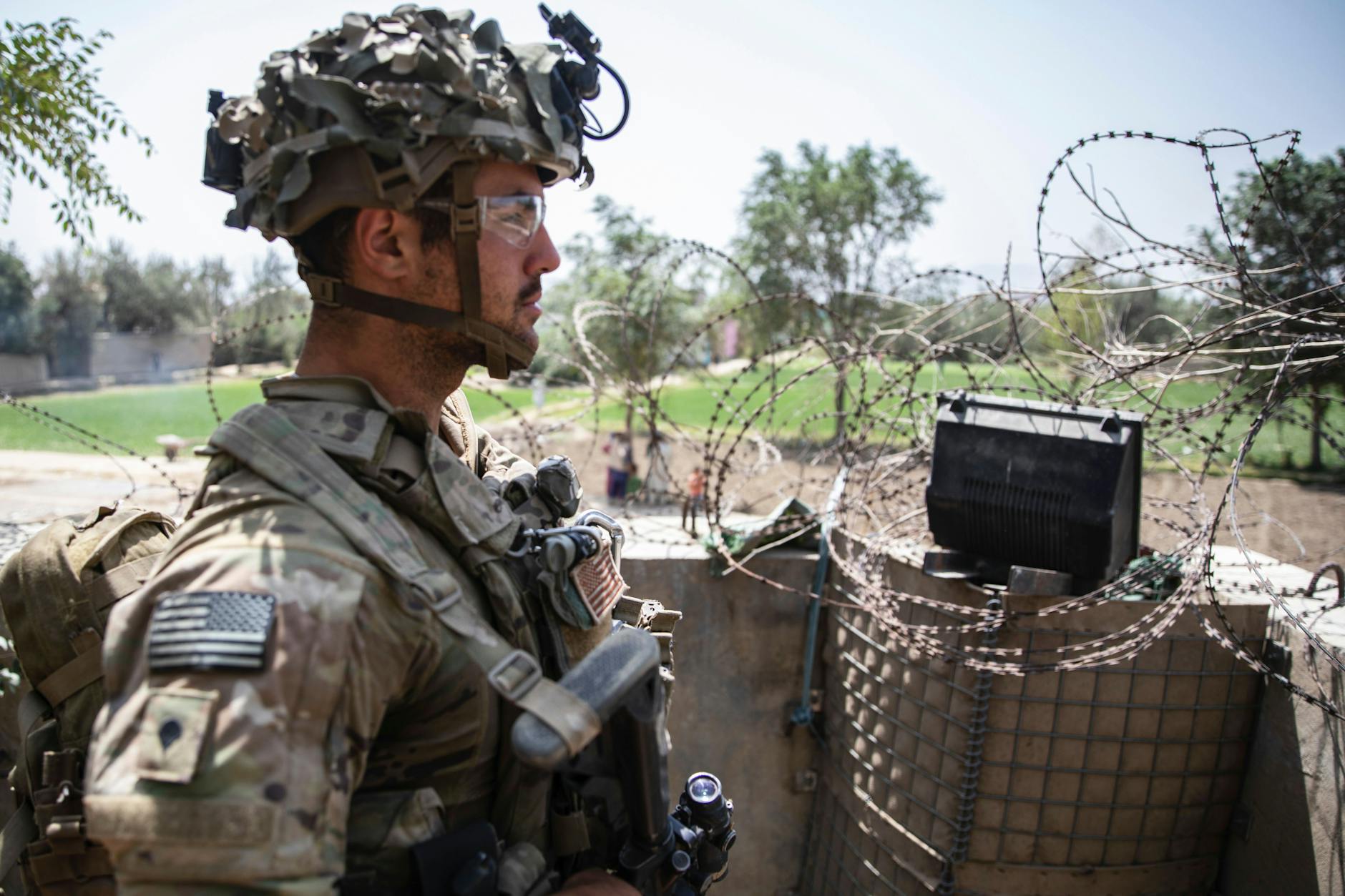 Ein US-Soldat am Flughafen Kabul (Foto vom 28. August)