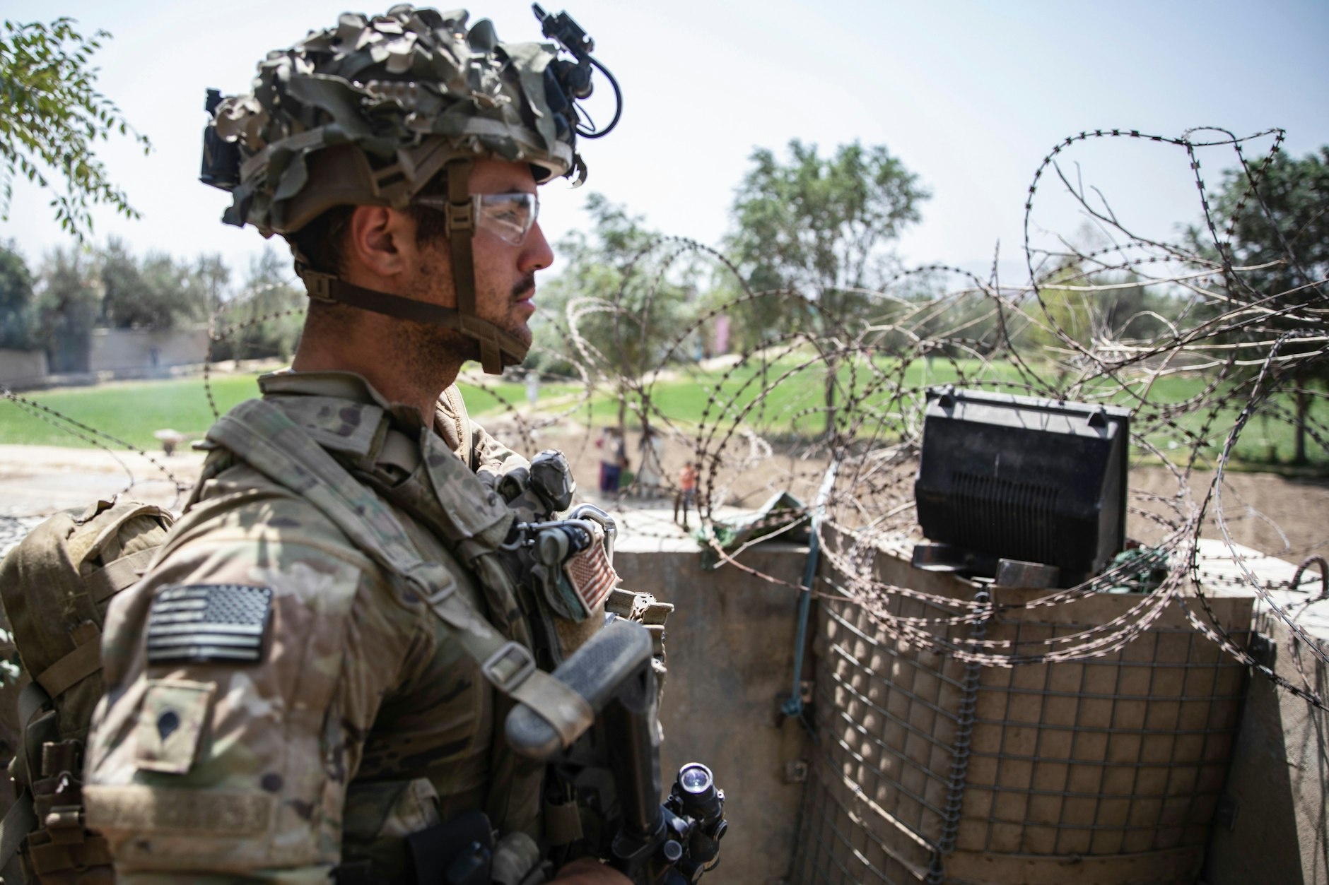 Ein US-Soldat am Flughafen Kabul (Foto vom 28. August)