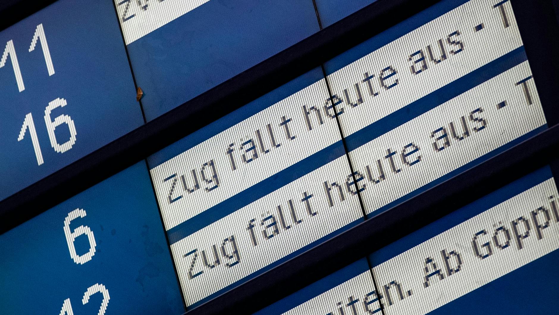 Schlechte Nachrichten für Fahrgäste der DB: Es kommt zu Zugausfällen.