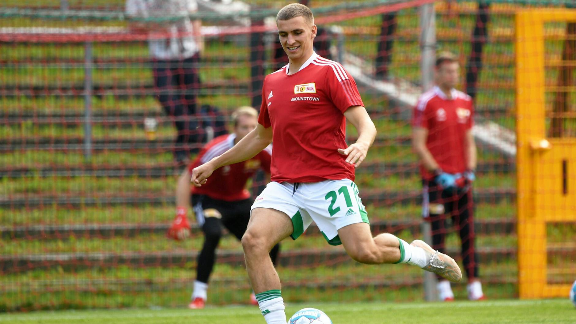 Das Lachen ist zurück: Grischa Prömel gab drei Monate nach seiner Leisten-OP gegen Lichtenberg sein Comeback beim 1. FC Union.