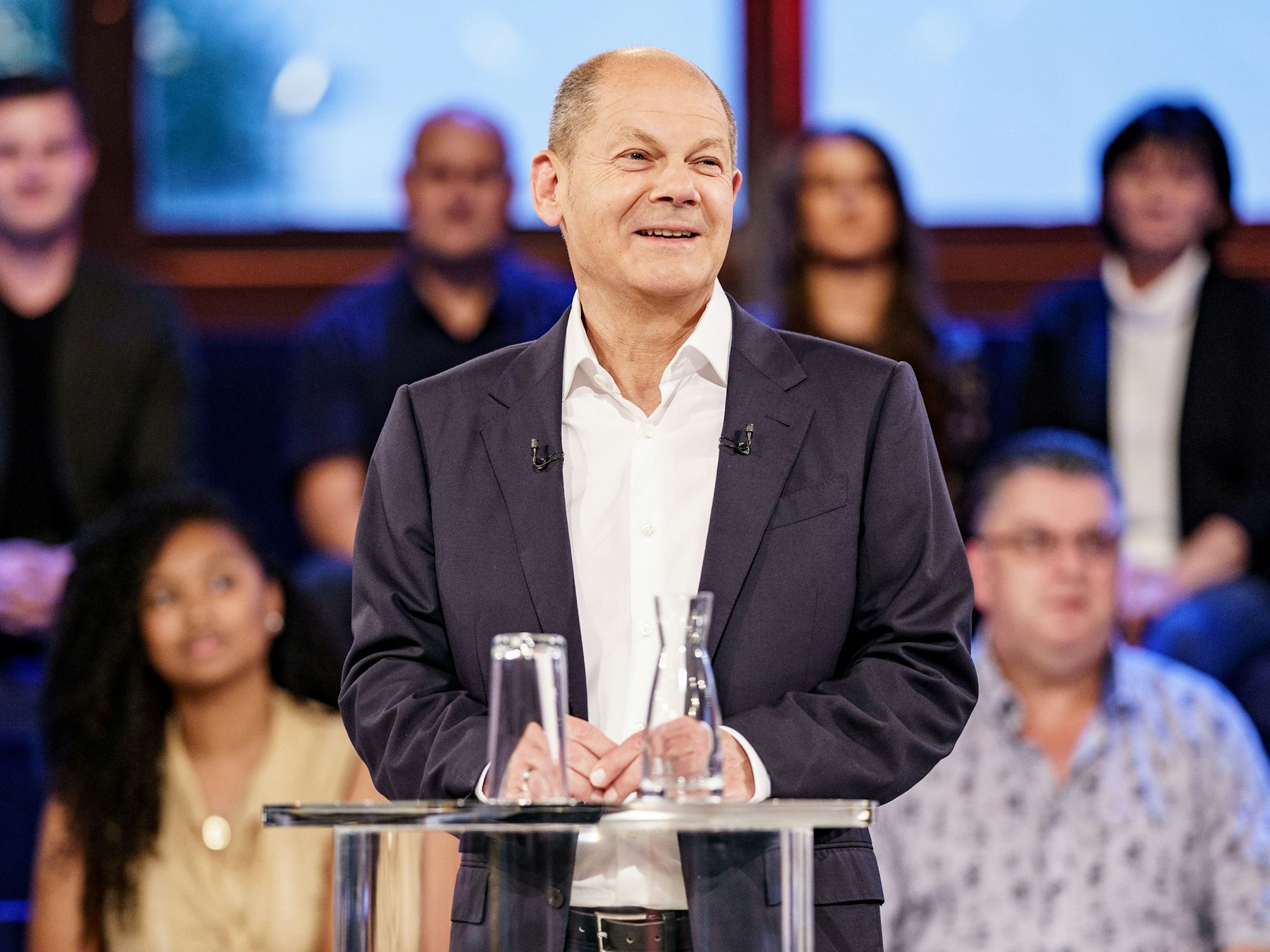 SPD-Kanzlerkandidat Olaf Scholz in der ARD-„Wahlarena“ 