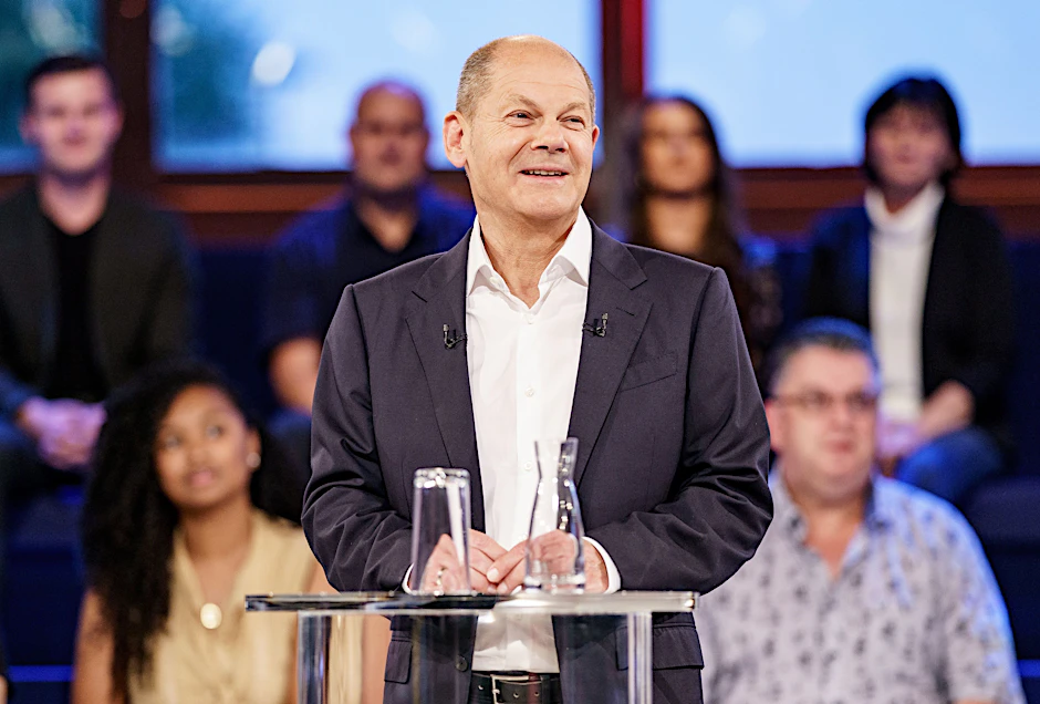 SPD-Kanzlerkandidat Olaf Scholz in der ARD-„Wahlarena“&nbsp;