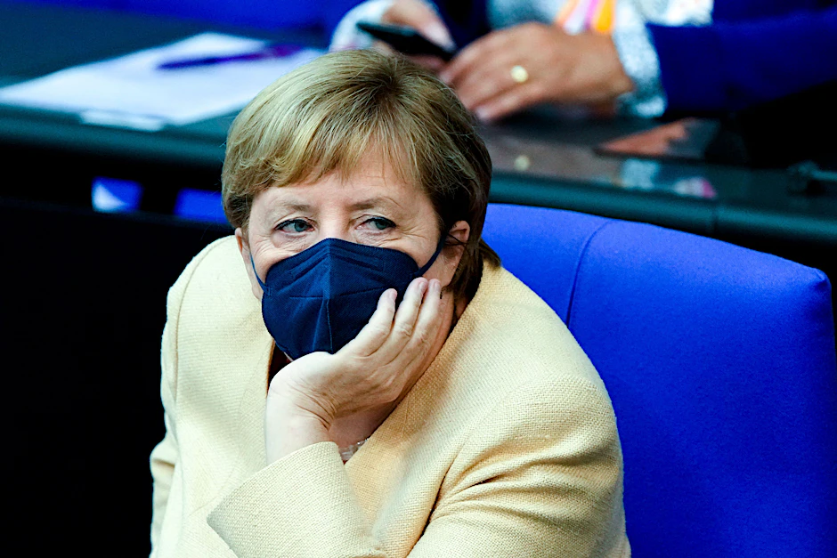 Bundeskanzlerin Angela Merkel am Dienstag im Bundestag