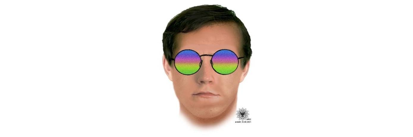 Mit diesem Phantombild sucht die Polizei in Brandenburg einen mutmaßlichen Sexualstraftäter.