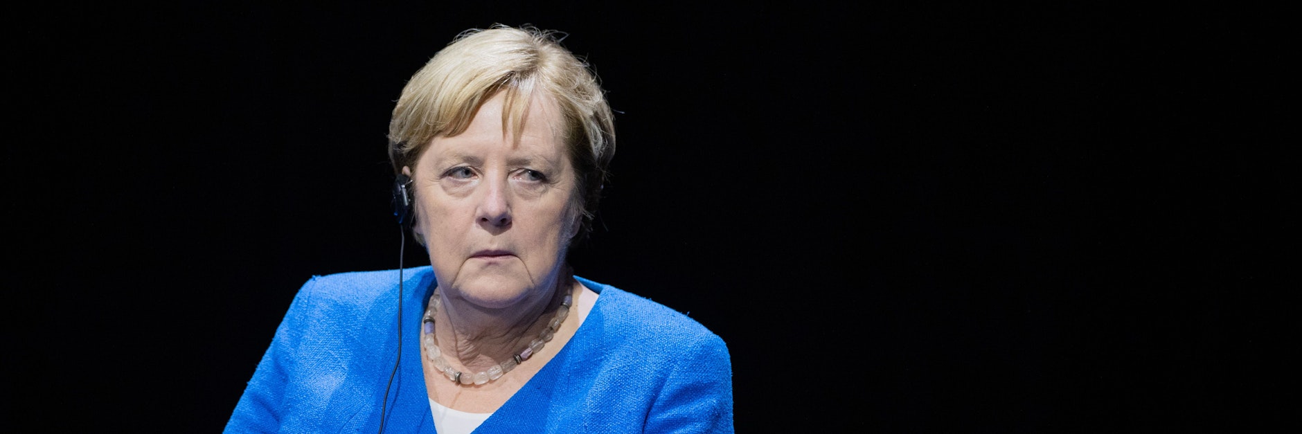 Angela Merkel (CDU) auf der Bühne in Düsseldorf.