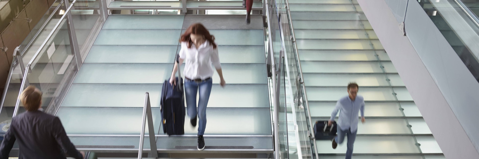 Wer die Treppe nimmt, nimmt ab. 