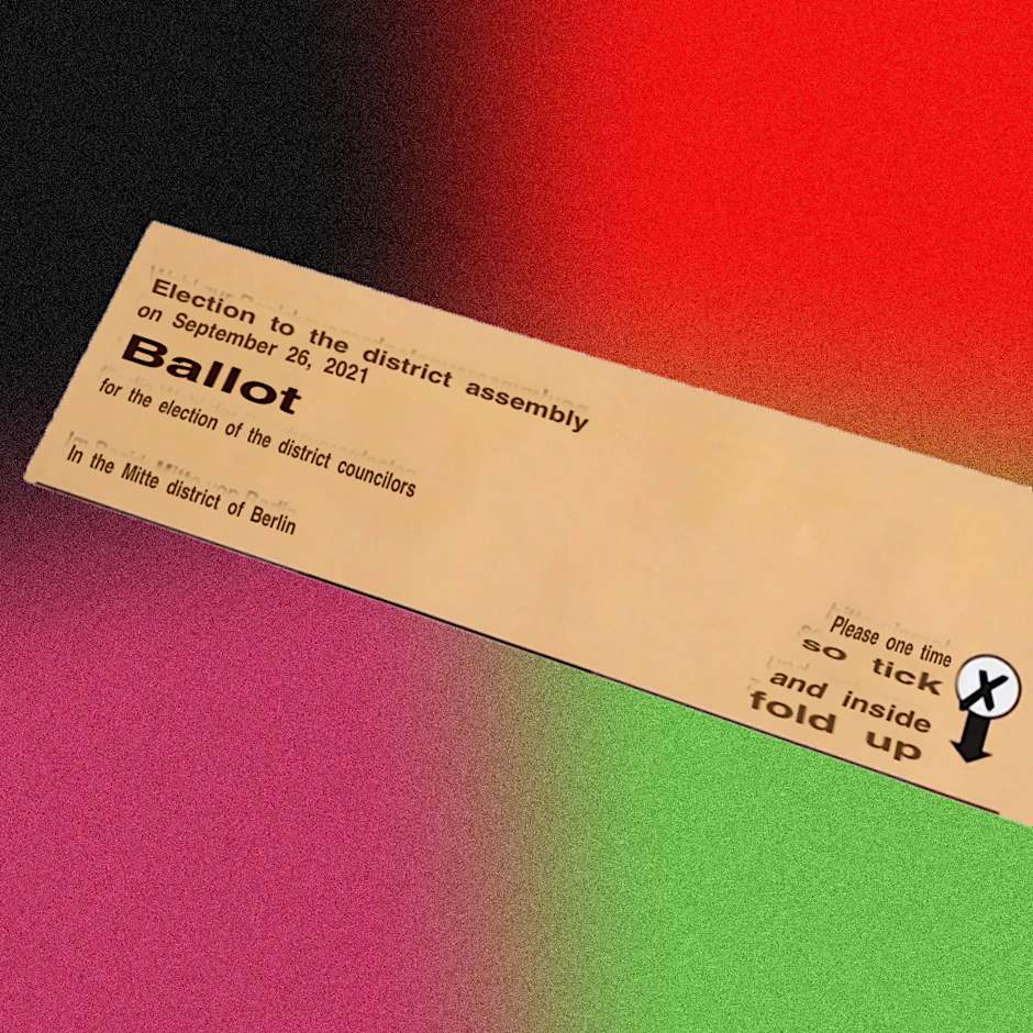 A ballot paper for the district assembly (BVV) elections, if they were in English too. They