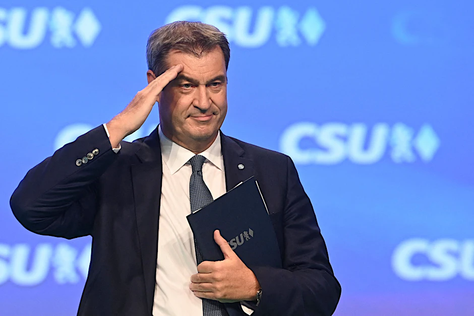 Markus Söder wurde auf dem Parteitag am Freitag in Nürnberg wieder zum CSU-Chef gewählt.