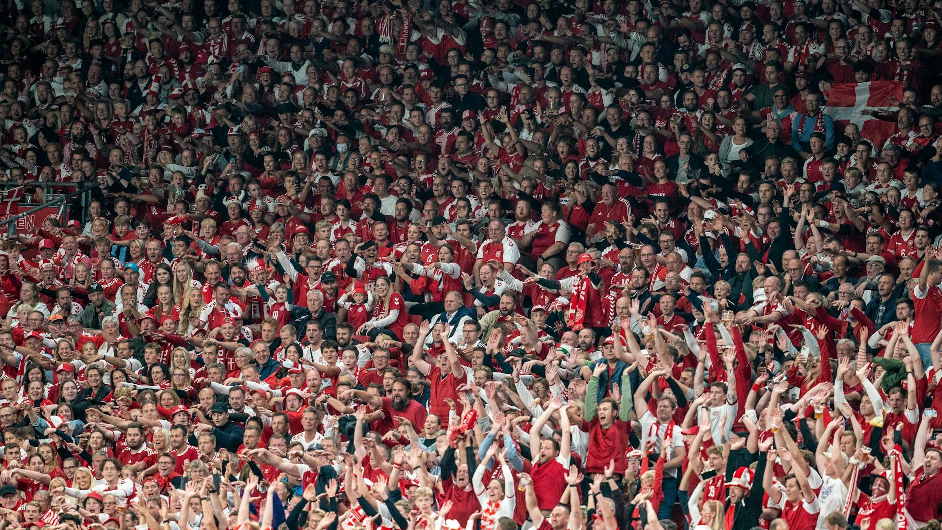 Fans beim Länderspiel gegen Israel am 7. September in Kopenhagen. 