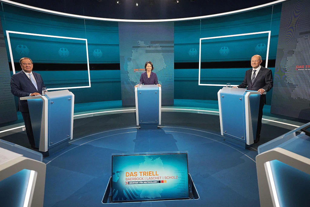 Laschet, Scholz, Baerbock: Hier können Sie das zweite TV-Triell am Sonntag sehen